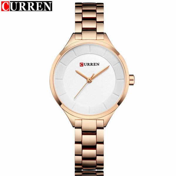 Curren Women Watches Luxury Gold Black