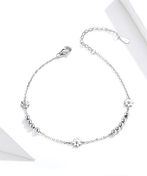 New Arrival 100% 925 Sterling Silver Daisy Flower Bracelet For Women