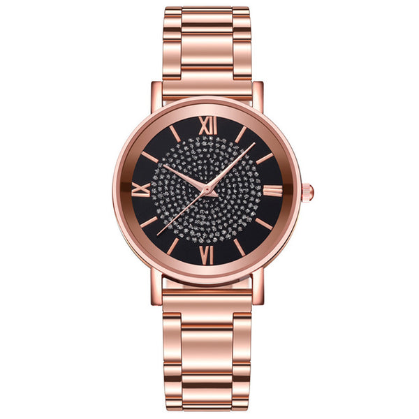 Women Watches Luxury Starry Sky Rose Gold