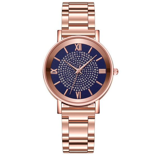 Women Watches Luxury Starry Sky Rose Gold