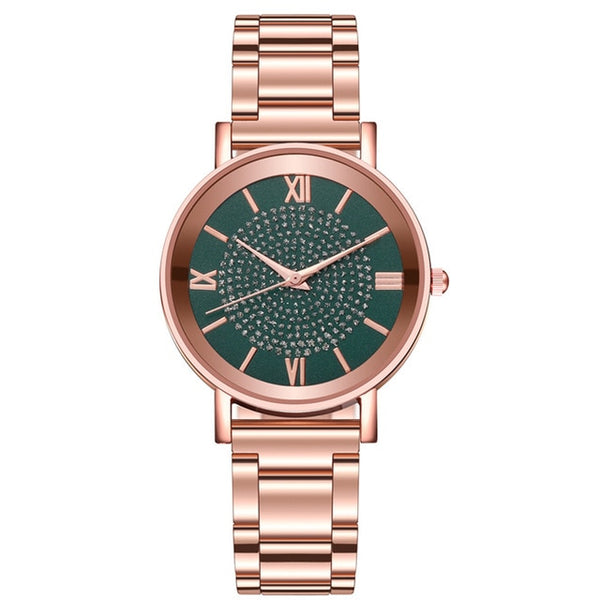 Women Watches Luxury Starry Sky Rose Gold