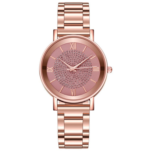 Women Watches Luxury Starry Sky Rose Gold