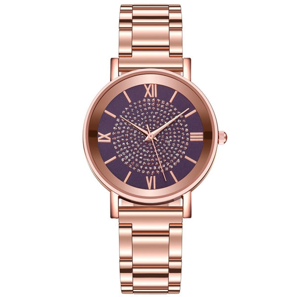 Women Watches Luxury Starry Sky Rose Gold