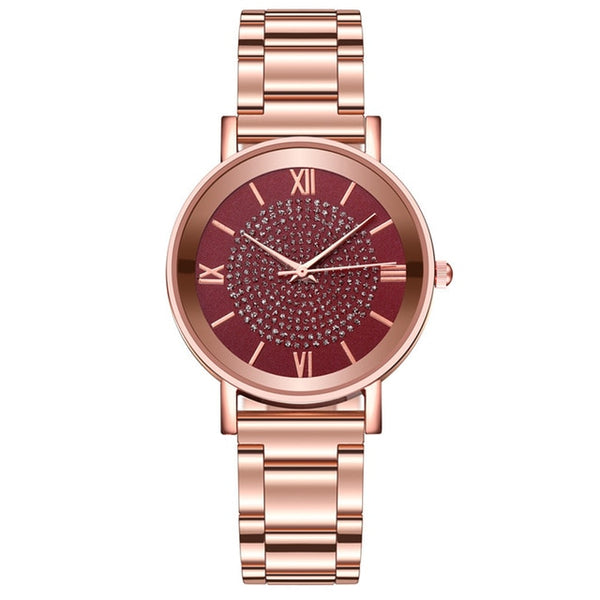 Women Watches Luxury Starry Sky Rose Gold