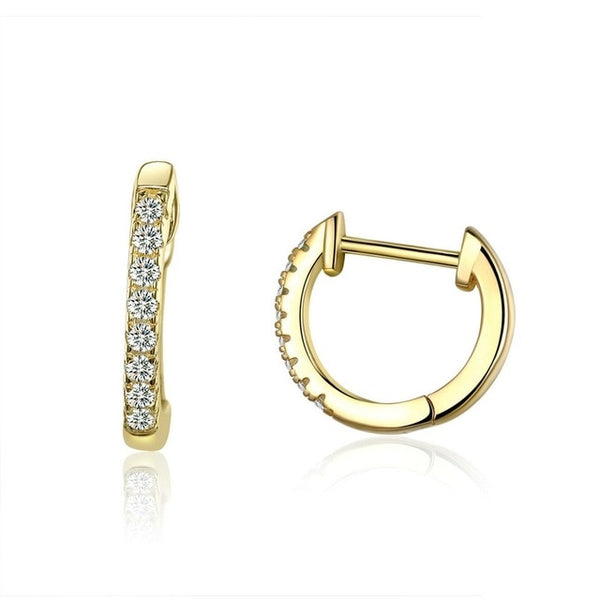 Hot Sale 925 Sterling Silver & Gold Color Small Circle Hoop Earrings For Women Birthday