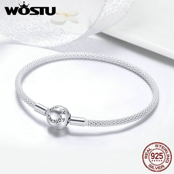 High Quality Real 925 Sterling Silver Forever Love Bracelet For Women