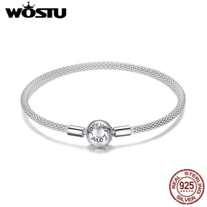 High Quality Real 925 Sterling Silver Forever Love Bracelet For Women