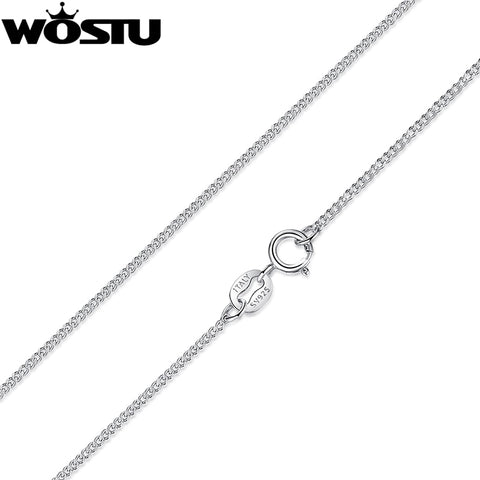 Hot Sale 925 Sterling Silver Link Chains Necklaces Fit For Pendant Charm For Women