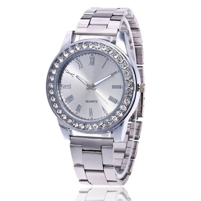 Watch Beautiful Women Modern Fashion Stainless Steel Band