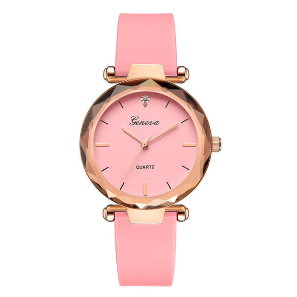 Newest Luxury Brand Geneva Watch Womens Watches Silica Quartz