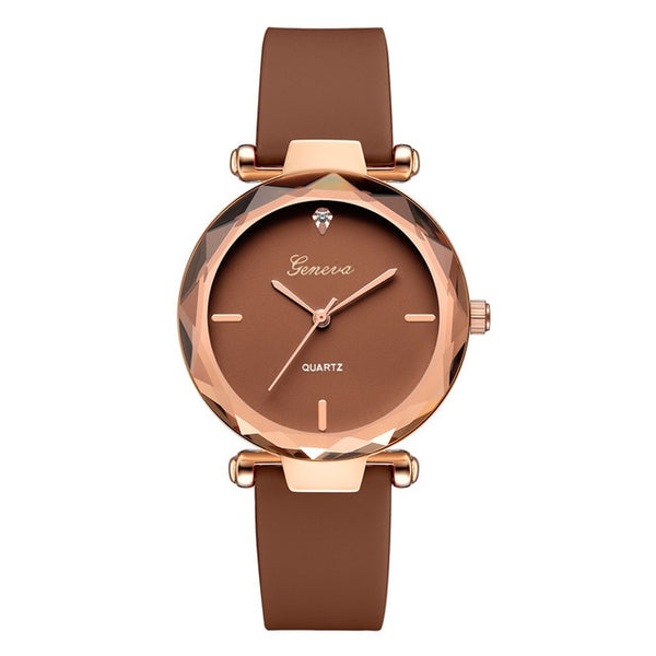 Newest Luxury Brand Geneva Watch Womens Watches Silica Quartz