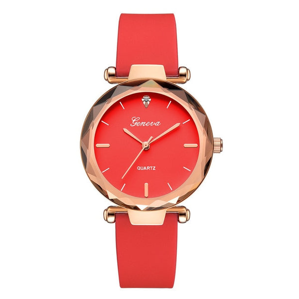 Newest Luxury Brand Geneva Watch Womens Watches Silica Quartz