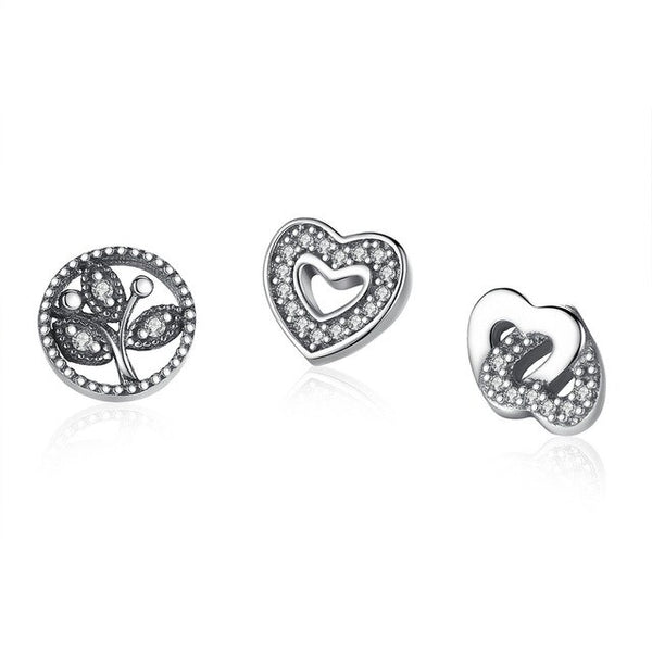 New Style Authentic 925 Sterling Silver Forever Hearts Petites Charm Fit Original Floating  Necklace DIY Jewelry