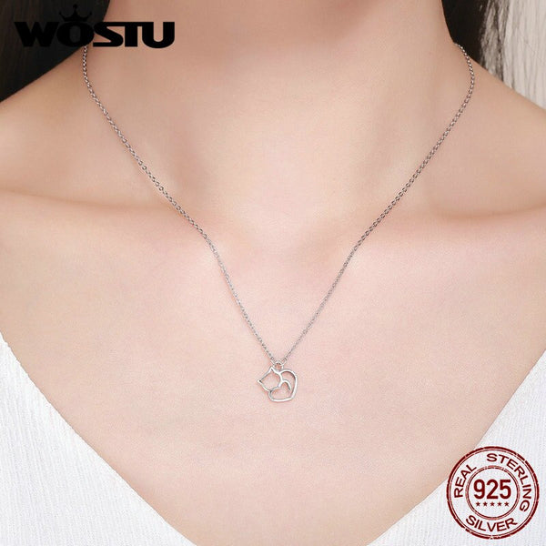 Hot Fashion 925 Sterling Silver Lovely Cat Exquisite Women