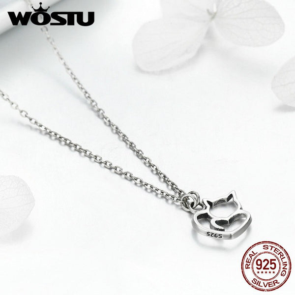 Hot Fashion 925 Sterling Silver Lovely Cat Exquisite Women