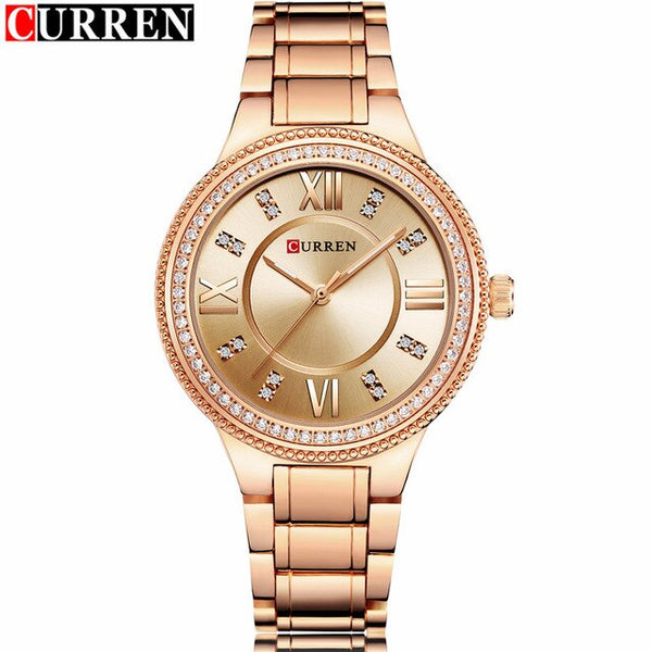 NEW Women's Fashion Watches Curren Luxury Gold Stainless