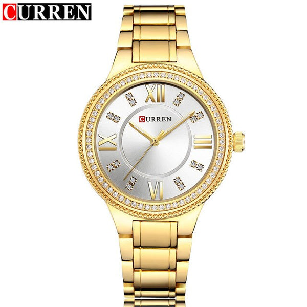 NEW Women's Fashion Watches Curren Luxury Gold Stainless