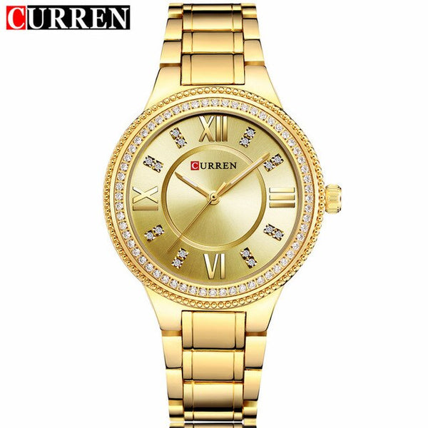 NEW Women's Fashion Watches Curren Luxury Gold Stainless