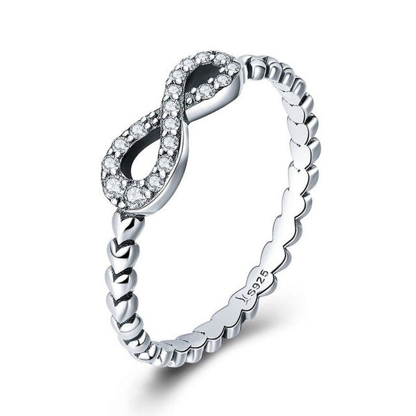 New  925 Sterling Silver Infinity Forever Love Finger Ring for Women Or Girl